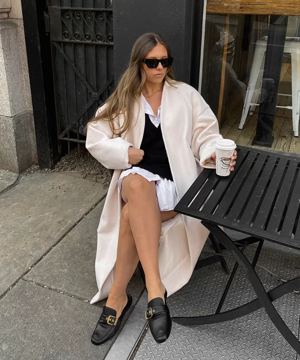 DOLCE VITA Santel Flats Black Leather