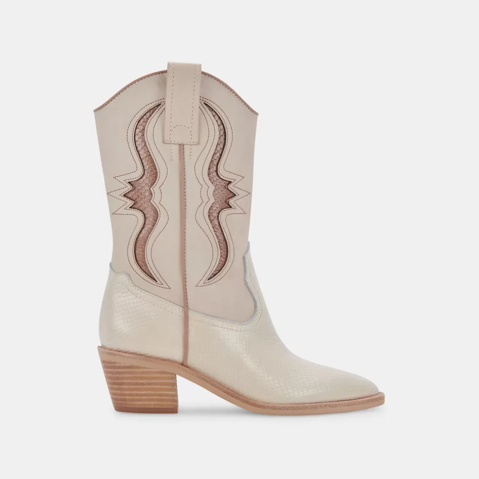 DOLCE VITA Suzzy Boots Sand Embossed Leather