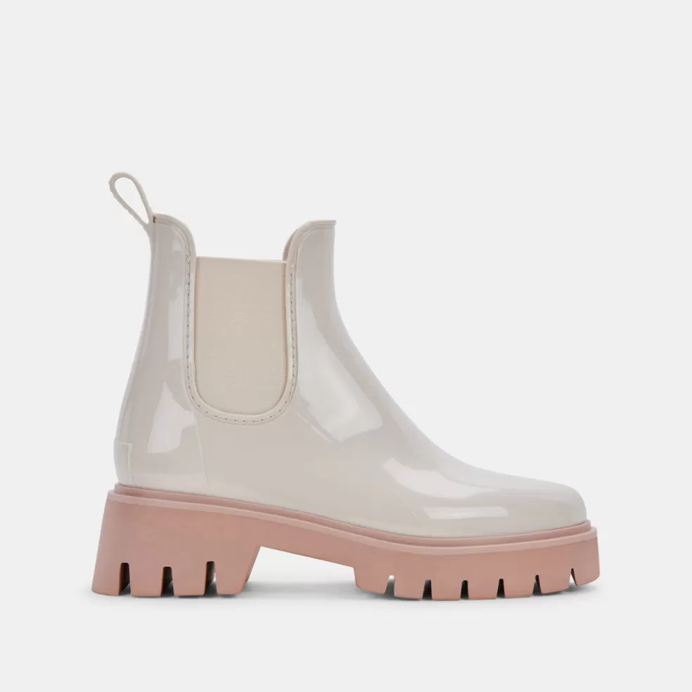 DOLCE VITA Thundr H2O Boots Ivory Patent Stella