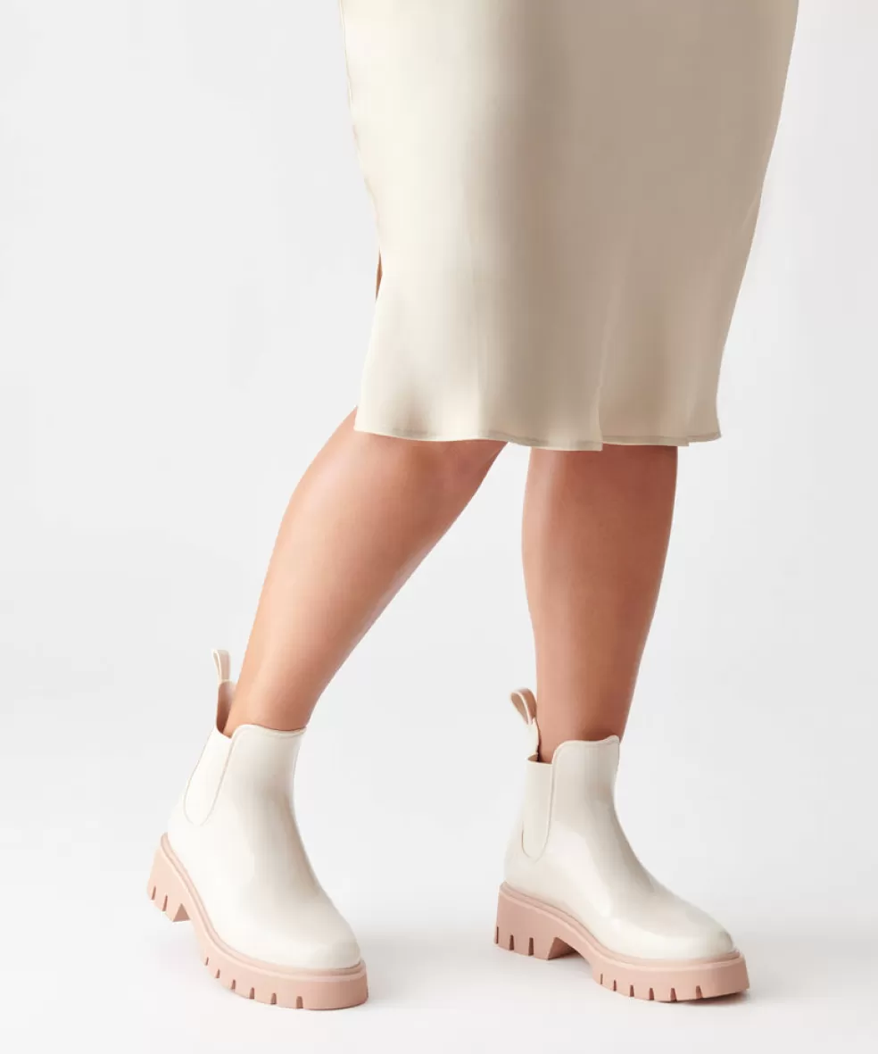 DOLCE VITA Thundr H2O Boots Ivory Patent Stella
