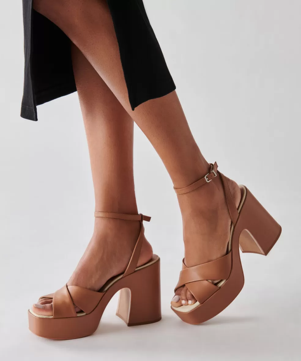 DOLCE VITA Wessi Heels Caramel Leather