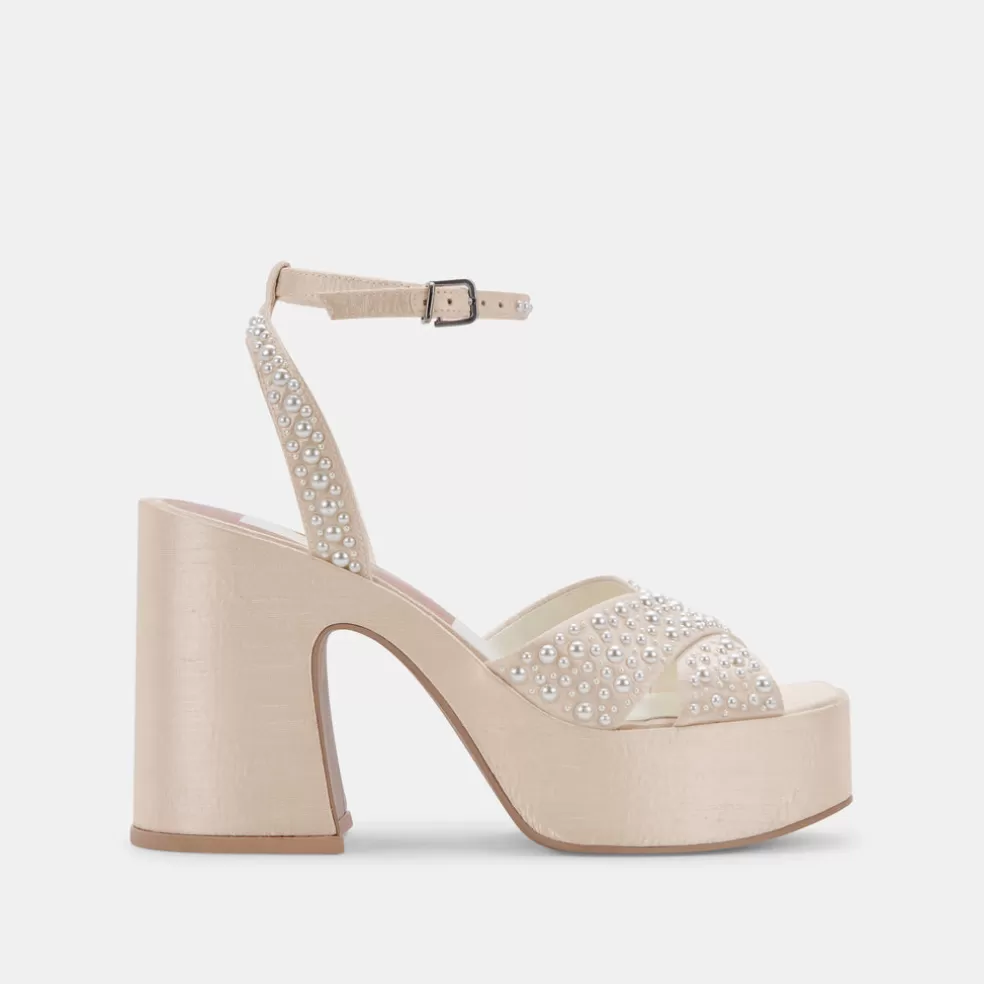DOLCE VITA Wessi Pearl Heels Vanilla Pearls