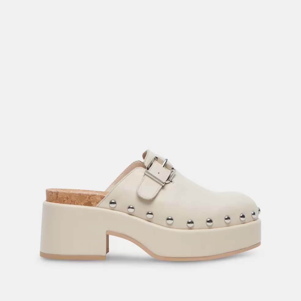 DOLCE VITA Yevan Clogs Ivory Leather