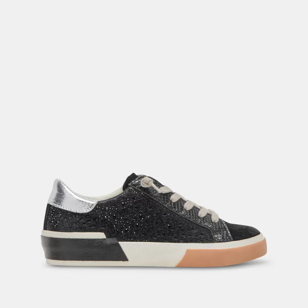 DOLCE VITA Zina Crystal Sneakers Black Suede