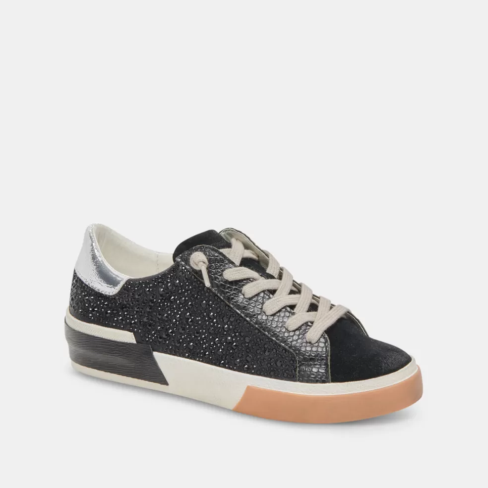 DOLCE VITA Zina Crystal Sneakers Black Suede
