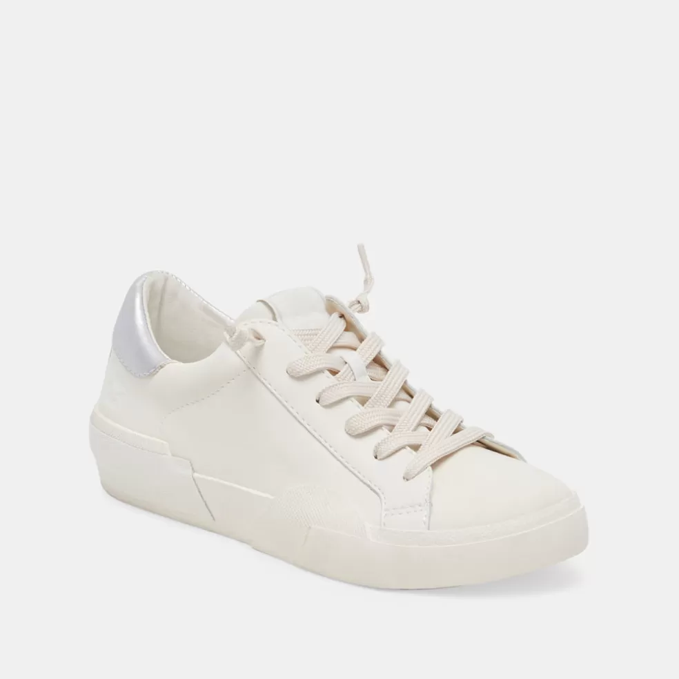 DOLCE VITA Zina Foam 360 Sneakers White Silver Recycled Leather