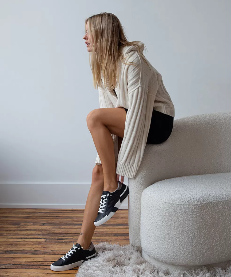 DOLCE VITA Zina Perforated Sneakers Black Perforated Leather