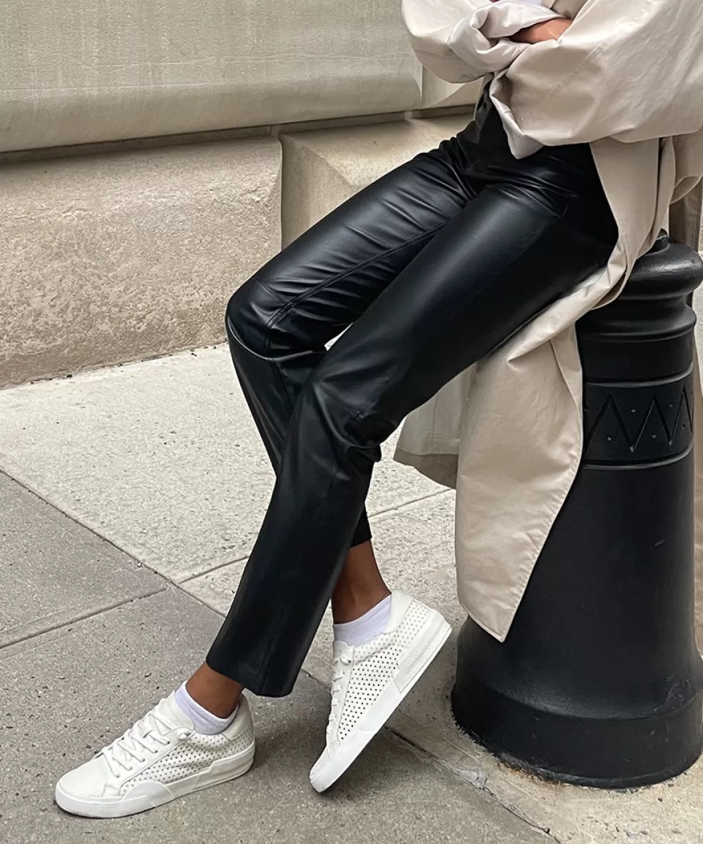 DOLCE VITA Zina Perforated Sneakers White Perforated Leather
