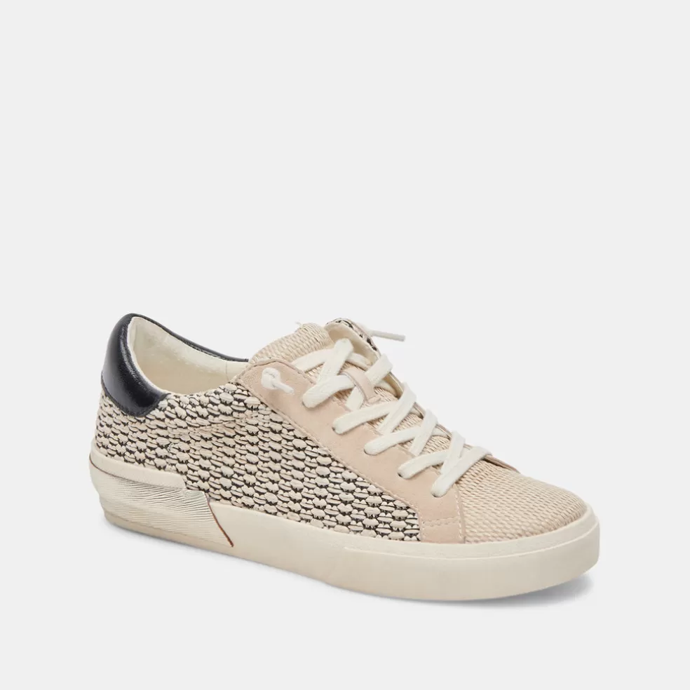 DOLCE VITA Zina Sneakers Black Natural Raffia