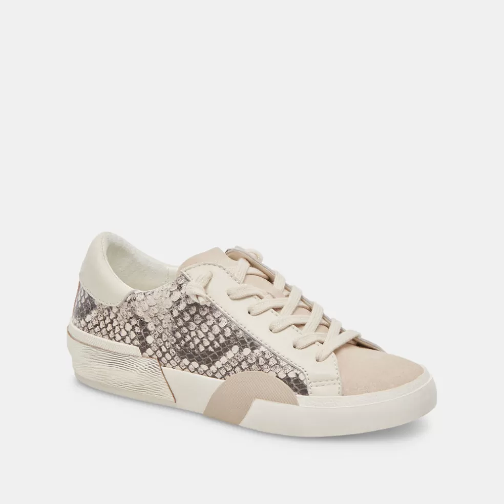 DOLCE VITA Zina Sneakers Black White Embossed Snake