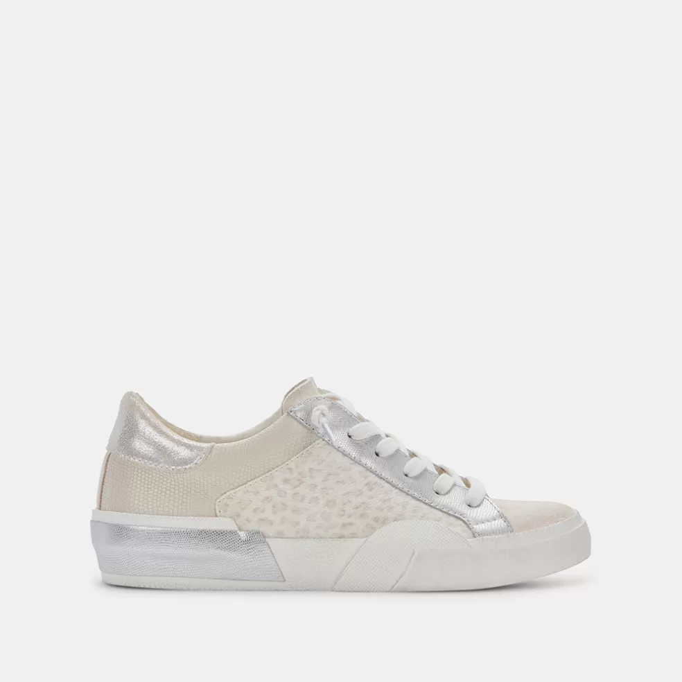 DOLCE VITA Zina Sneakers Cream Leopard Print Suede