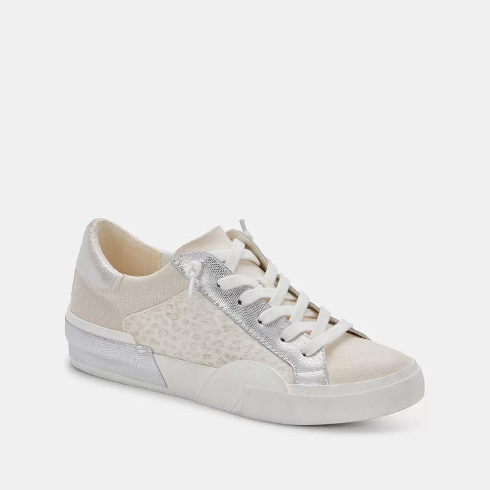 DOLCE VITA Zina Sneakers Cream Leopard Print Suede