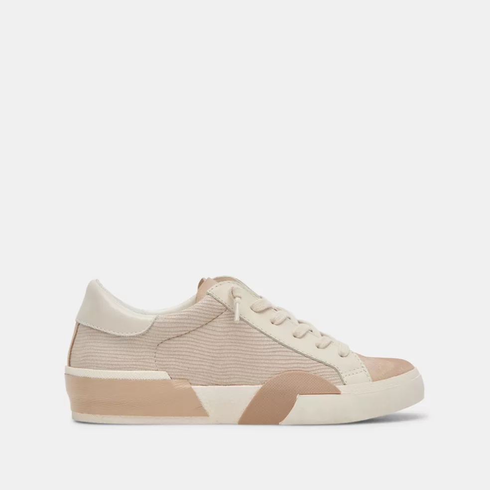 DOLCE VITA Zina Sneakers White Dune Embossed Leather