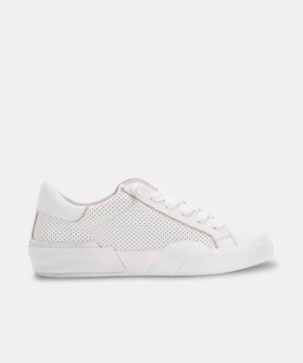 DOLCE VITA Zina Sneakers White Perforated Leather