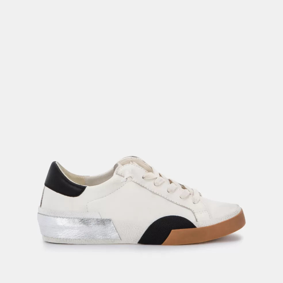 DOLCE VITA Zina Wide Sneakers White Black Leather