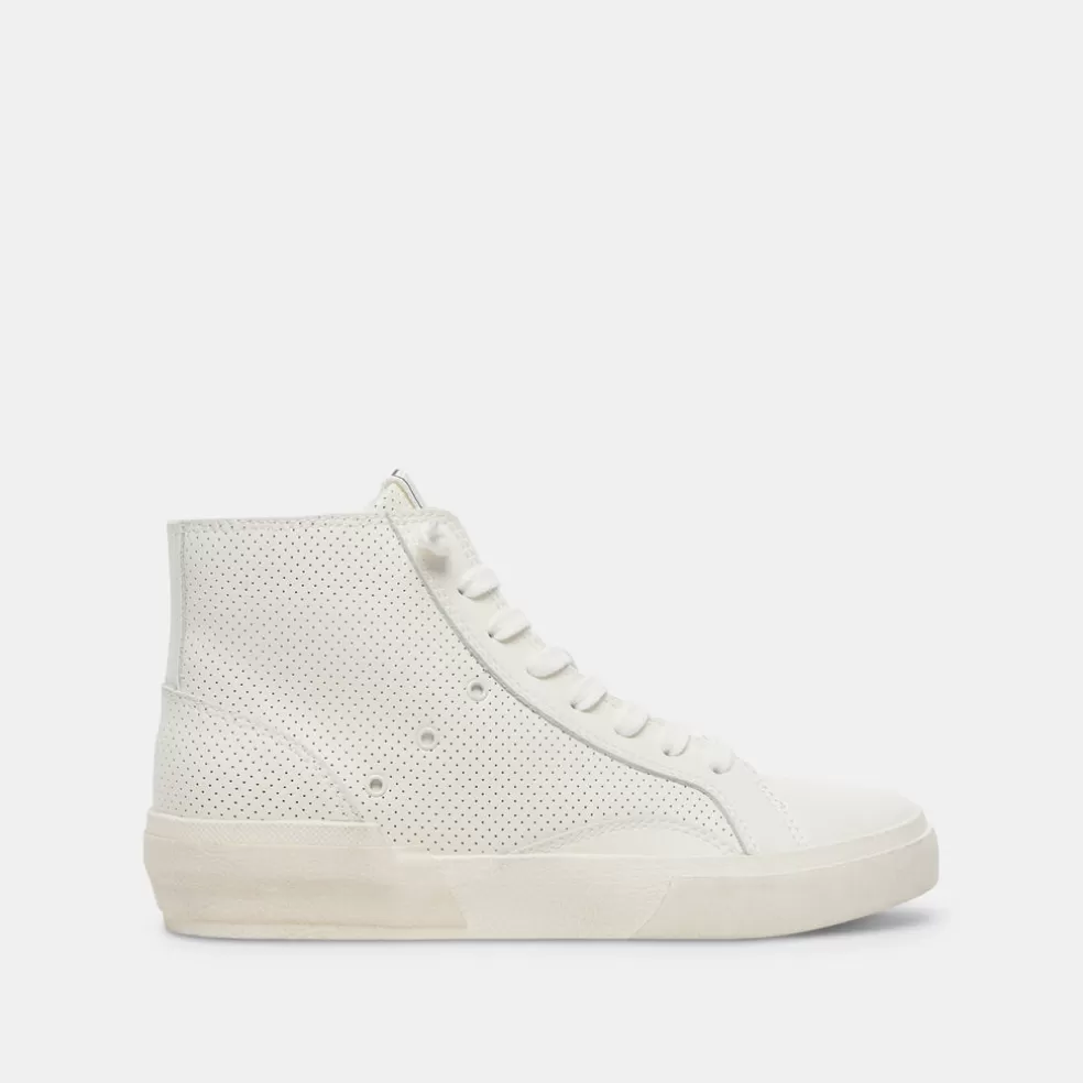 DOLCE VITA Zohara Sneakers White Perforated Leather
