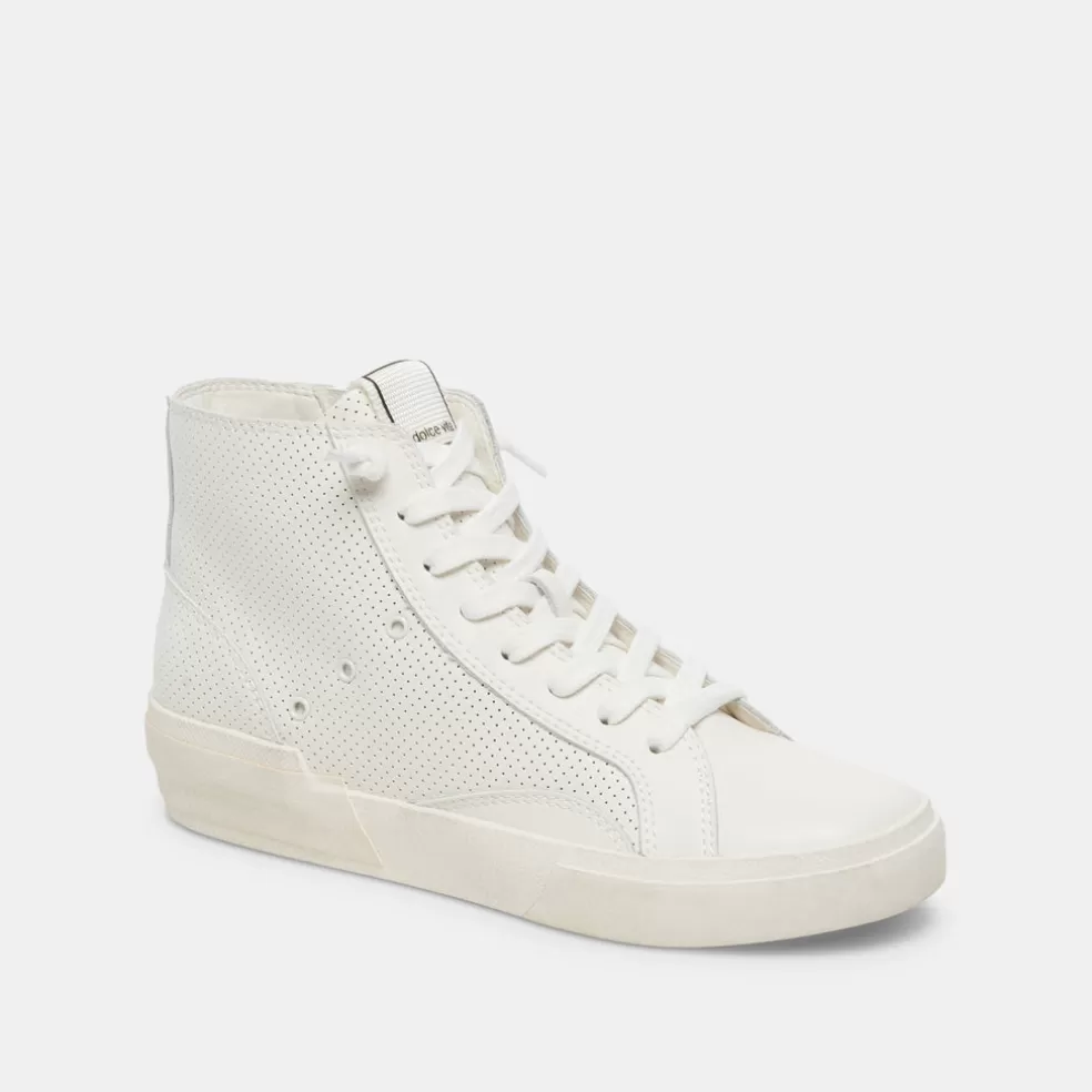 DOLCE VITA Zohara Sneakers White Perforated Leather