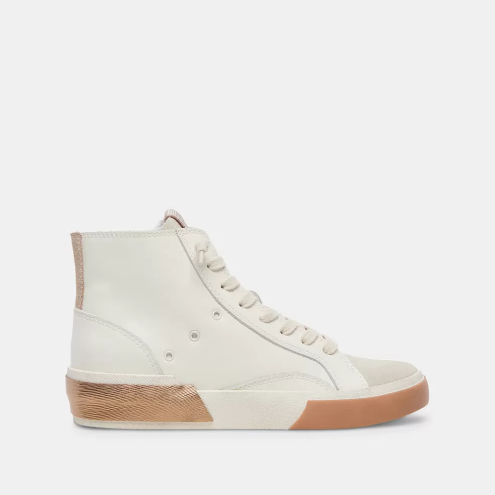DOLCE VITA Zohara Sneakers White Tan Leather
